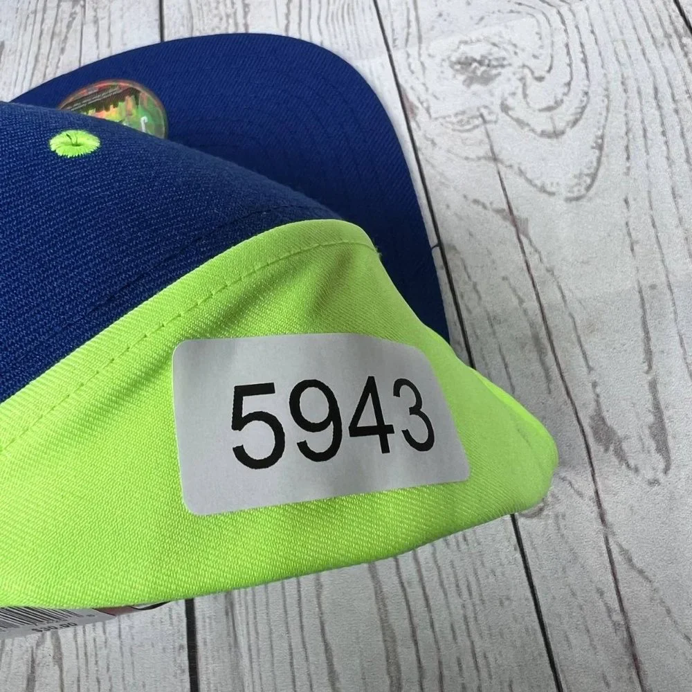 Air Jordan Blue and Lime Jumpman Hat Snapback Cap New Men‎